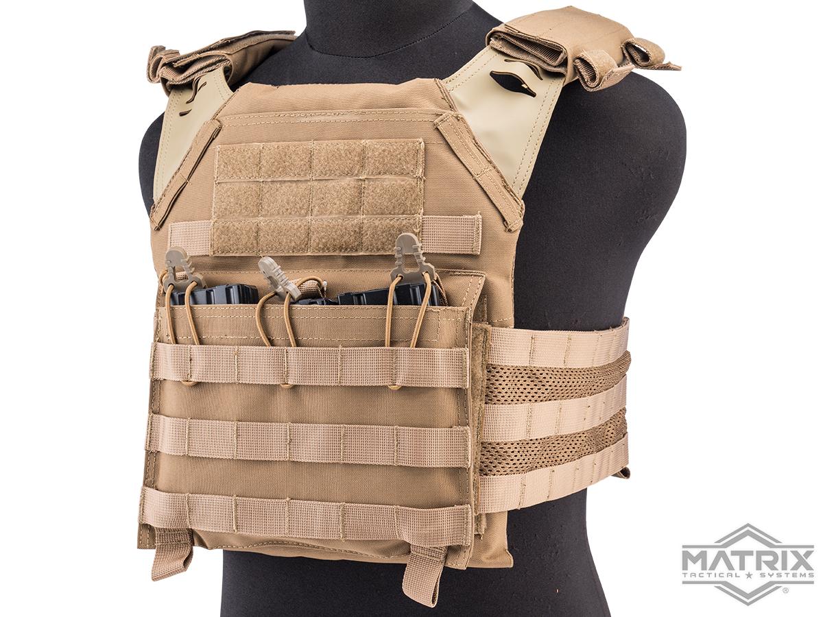 Matrix Blazer Modular Tactical Plate Carrier (Color: Coyote Brown)