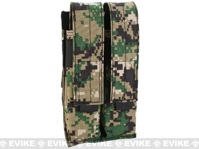 Matrix Airsoft SMG Double Magazine MOLLE Pouch (Color: Digital Woodland)