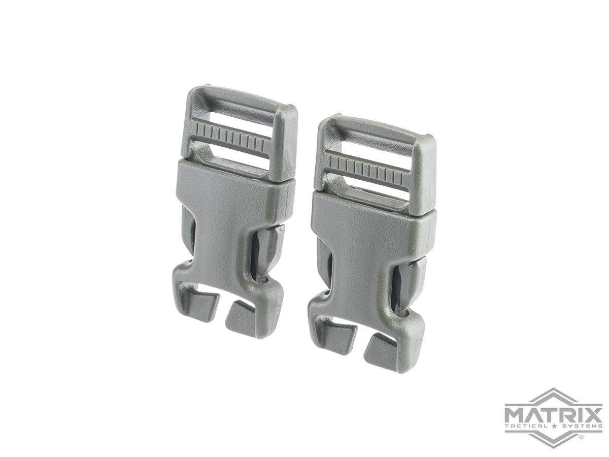 Matrix Replacement Side Release Buckle Set for Vests & Attachment Panels (Color: OD Green)