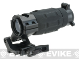 Tactical 3X Magnifier w/ Flip Up Cap & Twist Off QD Weaver Mount for Airsoft Red dot scopes