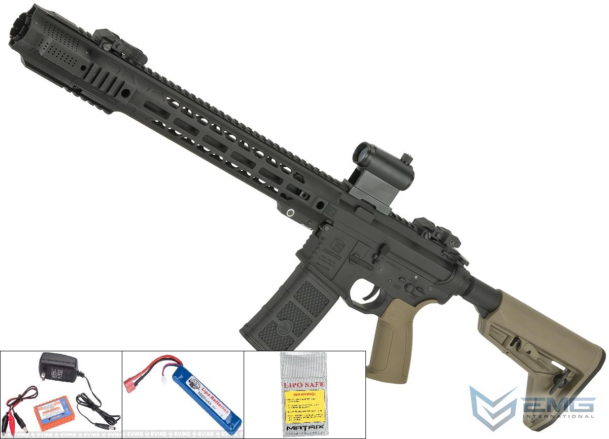 EMG / SAI GRY AR-15 AEG Training Rifle w/ JailBrake Muzzle (Model: Dark Earth Carbine Magpul + Battery/Charger)