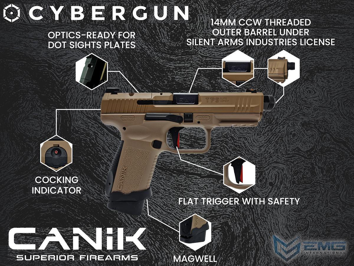Canik x Salient Arms TP9 Elite Combat Airsoft Training Pistol Licensed by  Cybergun / EMG (Color: Black), Airsoft Guns, Gas Airsoft Pistols -   Airsoft Superstore
