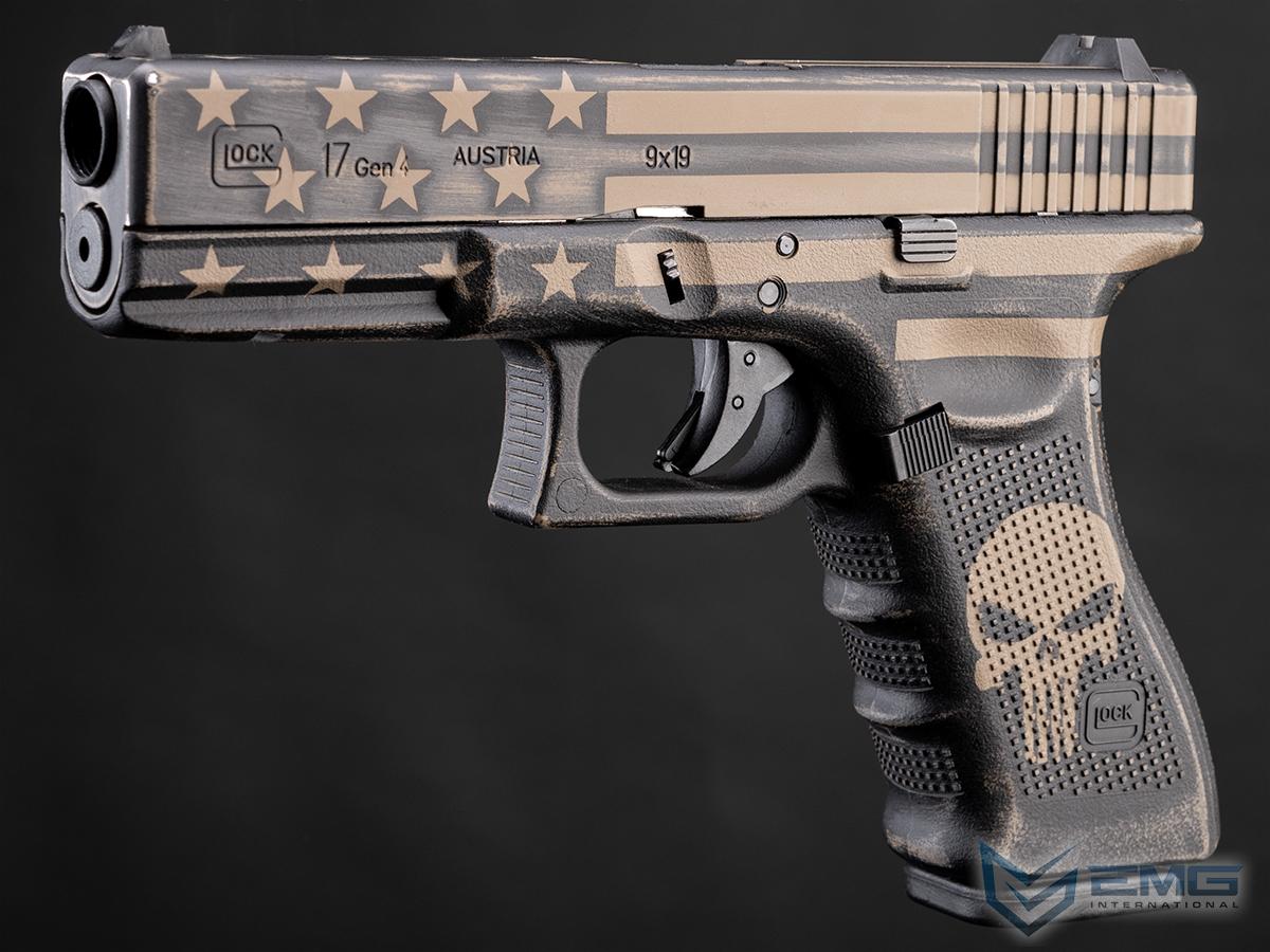 EMG / Elite Force Fully Licensed GLOCK 17 Gen.4 Gas Blowback Airsoft Pistol  w/ Custom Cerakote (Model: Stars and Stripes), Airsoft Guns, Gas Airsoft  Pistols - Evike.com Airsoft Superstore