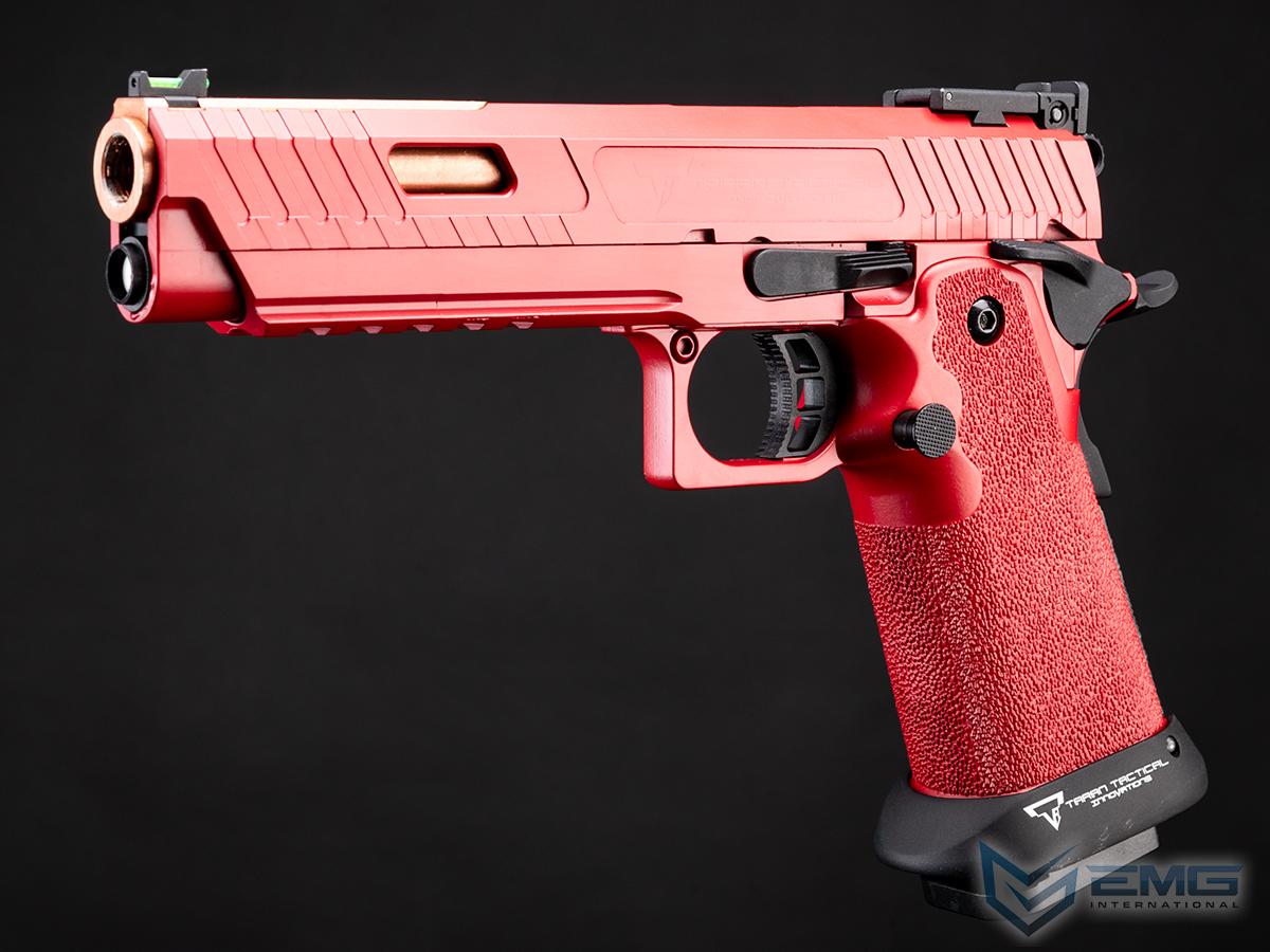 EMG TTI Licensed JW3 2011 Combat Master Airsoft Training Pistol w/ Custom Island Barrel & Cerakote (Color: Red / CO2)