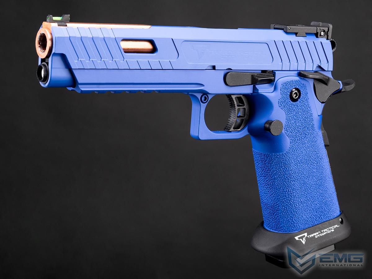 EMG TTI Licensed JW3 2011 Combat Master Airsoft Training Pistol w/ Custom Island Barrel & Cerakote (Color: Blue / CO2)