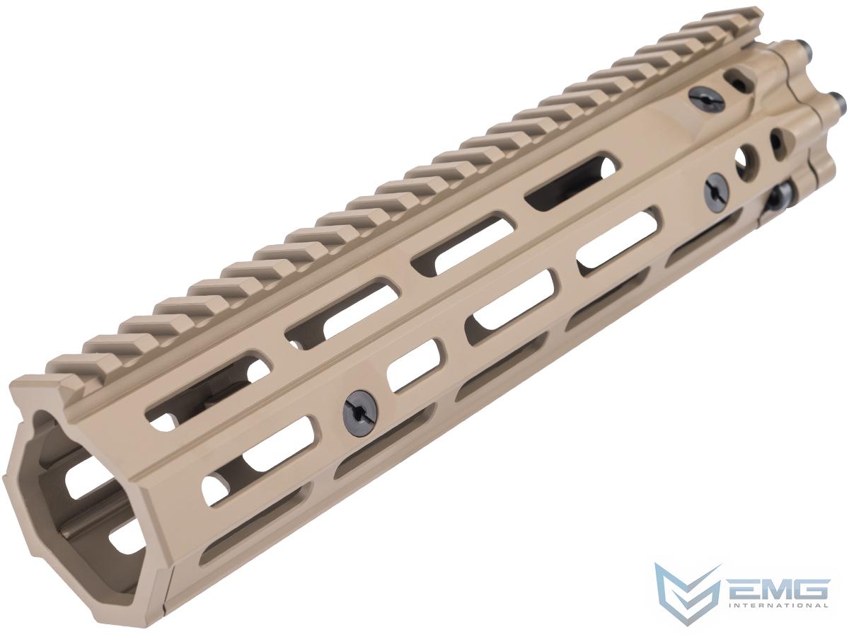 EMG Daniel Defense Licensed CNC Aluminum Free Float M-LOK RIS III Handguard for M4 Airsoft AEG Rifles by CYMA (Color: Dark Earth / 9.5)