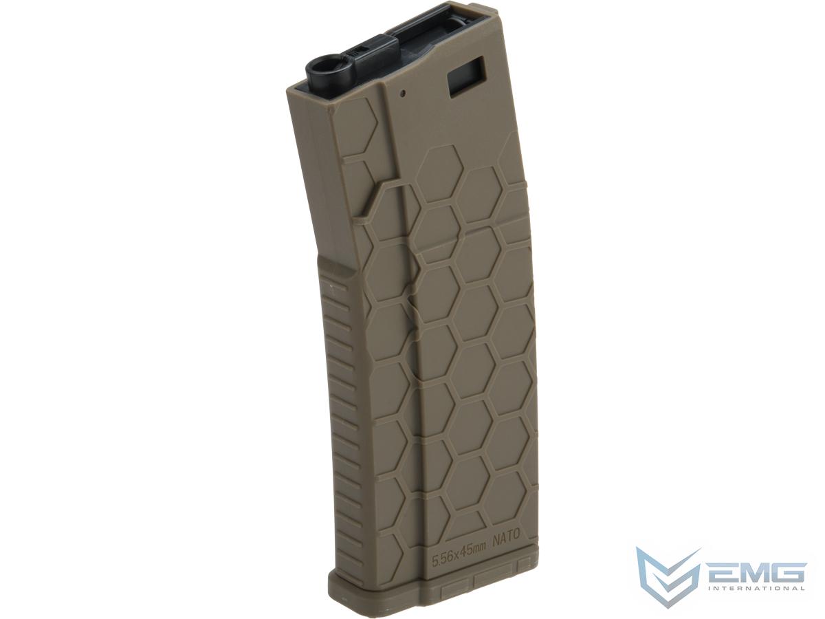 EMG Helios Hexmag Airsoft Polymer 300rd FlashMag Magazine for M4 / M16 Series Airsoft AEG Rifles (Color: Dark Earth / Single)