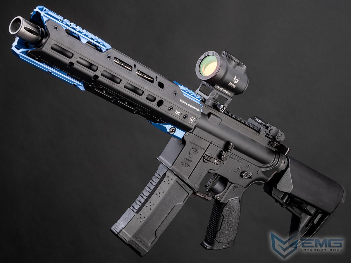 EMG Custom Built Strike Industries Licensed Sentinel AR-15 Airsoft AEG Rifle w/ GRIDLOK® Handguard System (Color: Blue / 11 Rail / Gun Only)