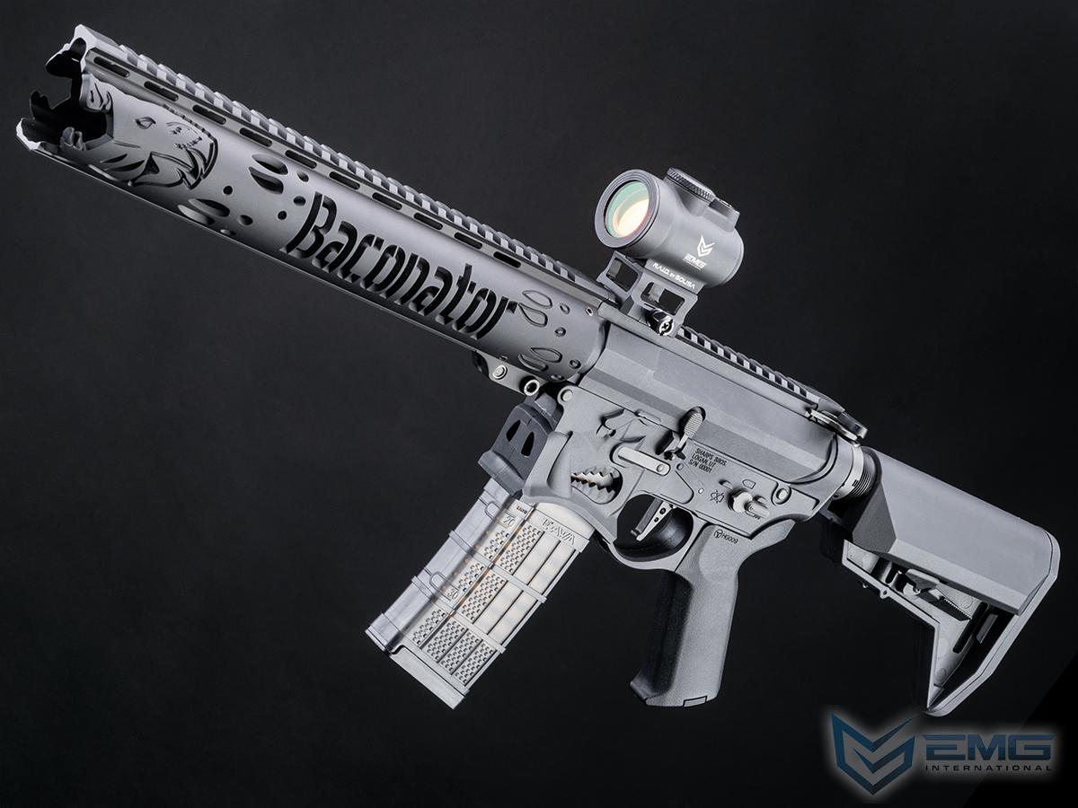 EMG Helios / Sharps Bros Warthog Licensed Polymer Receiver Custom M4 Airsoft AEG Rifle  w/ Unique-ARs Slim Handguard (Model: Black / 12 RIS)