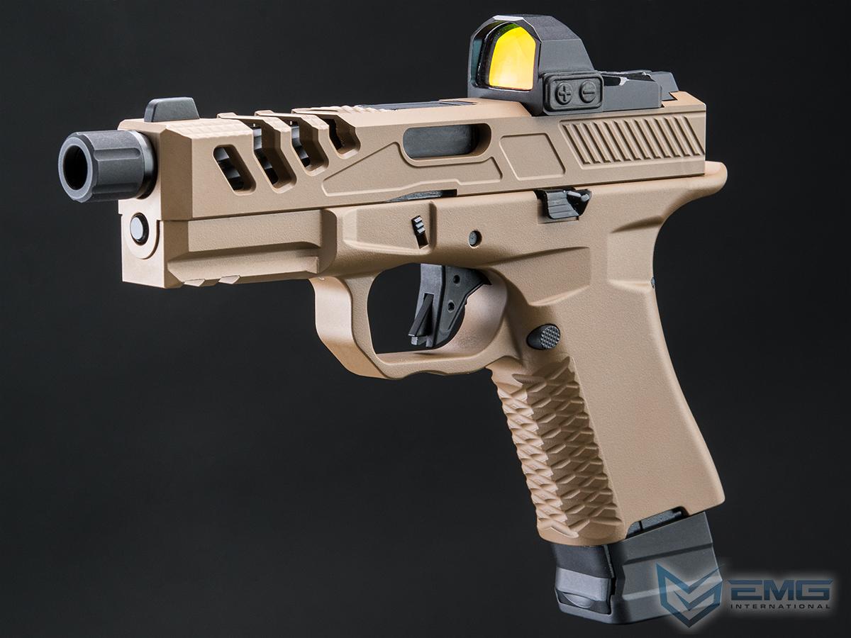 EMG F-1 Firearms Licensed BSF-19 Optics Ready CO2 Powered 7~8mm Gel Ball Pistol (Color: Flat Dark Earth)