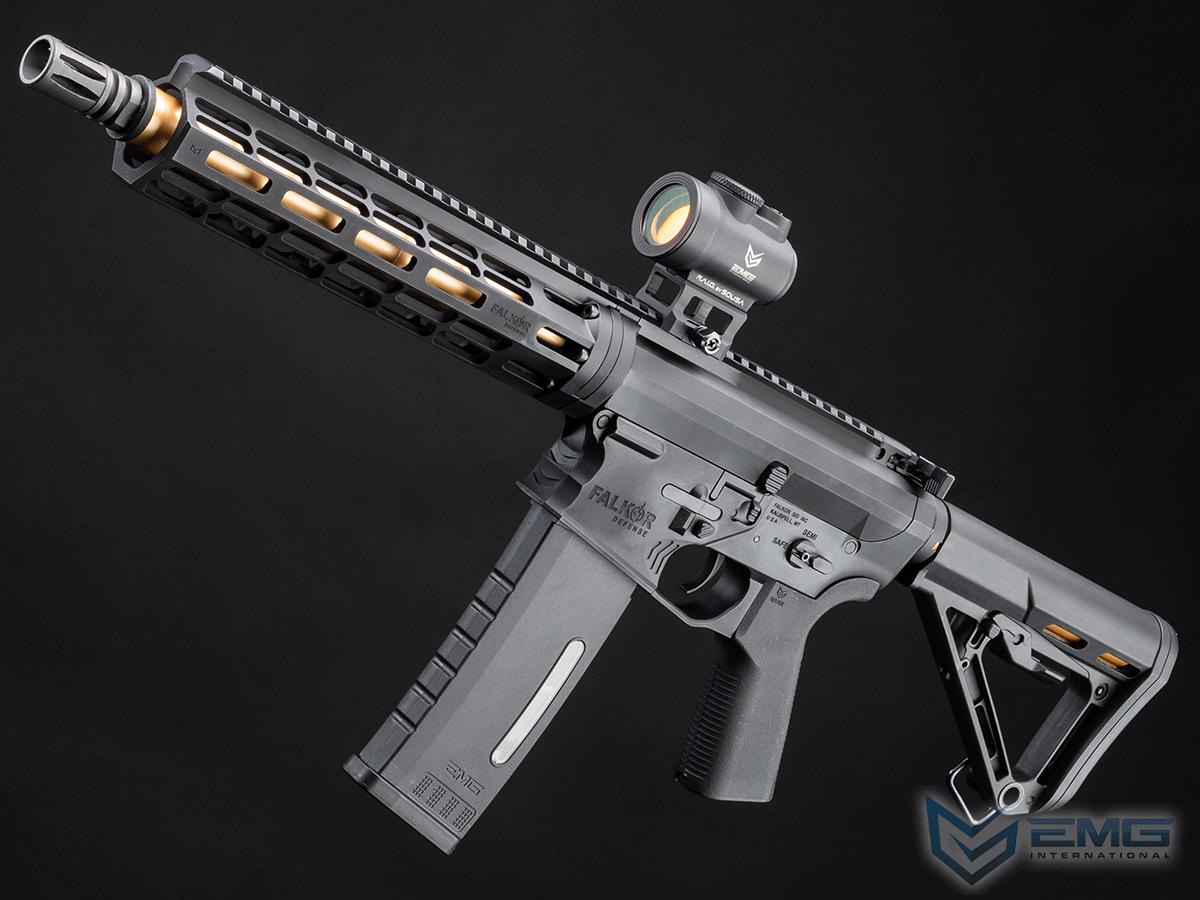 EMG Falkor Phantom AR-15 M4 Airsoft AEG Rifle w/ Double-Jacketed Barrel & GATE Aster Programmable MOSFET (Color: Black / Gold Barrel / RS-3 Stock)