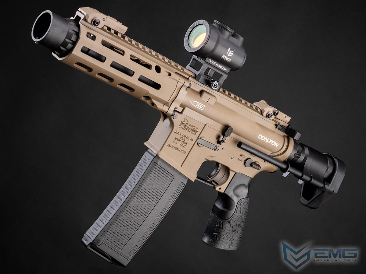 EMG Daniel Defense Licensed DDM4 PDW Airsoft AEG Rifle w/ CYMA Platinum Gearbox (Color: Flat Dark Earth / 350 FPS / Gun Only)