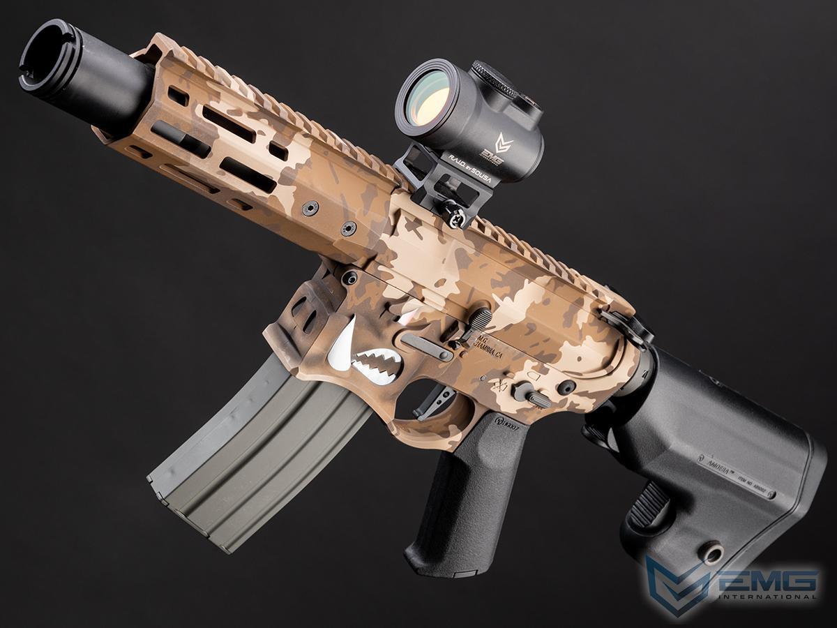 EMG / Sharps Bros Warthog Licensed Advanced M4 Airsoft AEG w/ Grit City Custom Cerakote (Model: 7 SBR / Hog Tan)