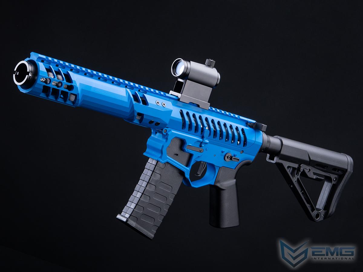 EMG F-1 Firearms PDW Airsoft AEG Training Rifle w/ eSE Electronic Trigger (Model: Blue - Black / RS-3 350 FPS)