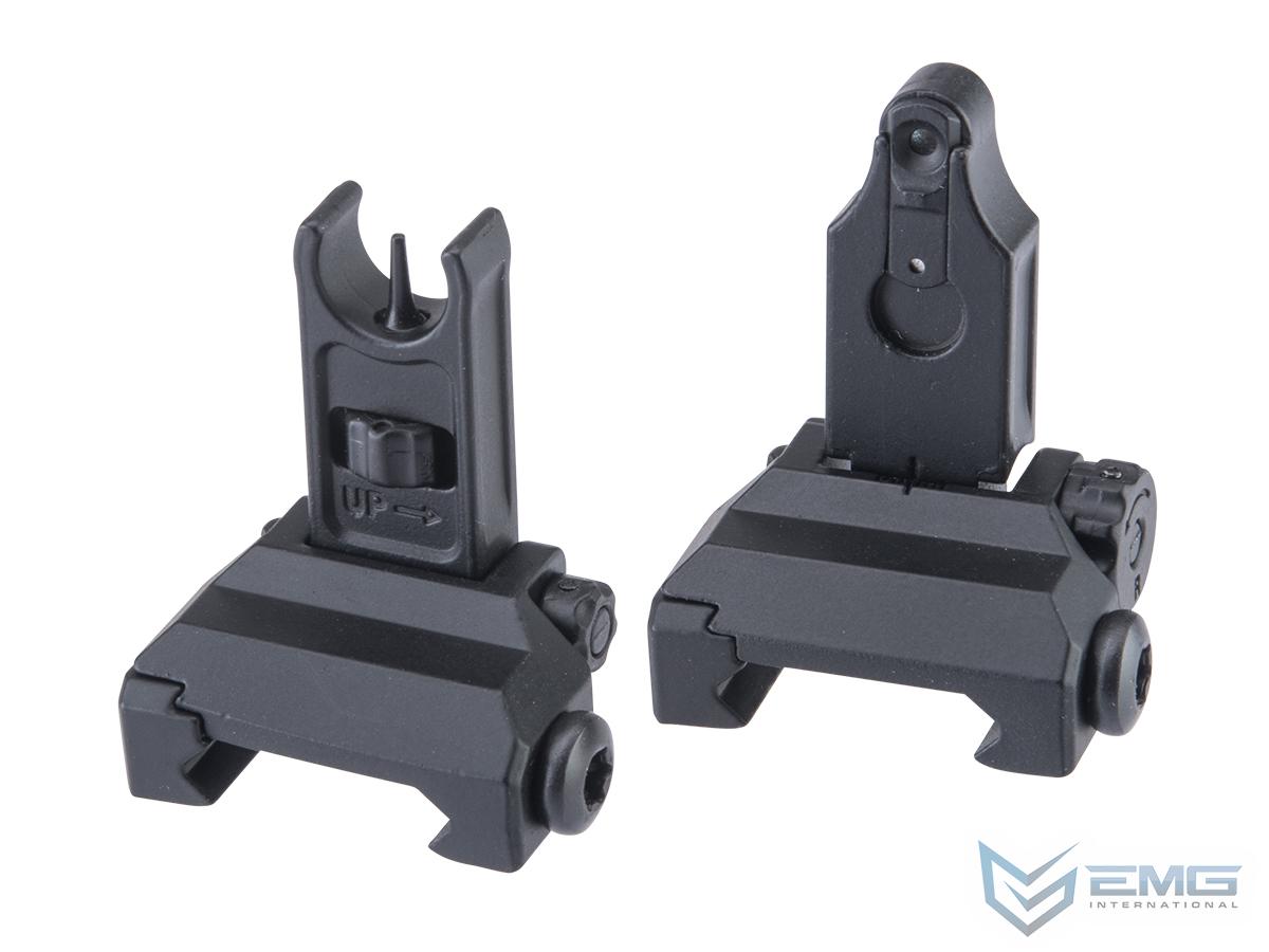EMG Spike's Tactical Licensed Micro Flip-Up Back-up Iron Sights (Color: Black / Aluminum)