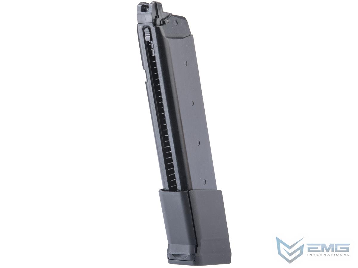 EMG 34 Round Extended Magazine for JW2 Combat Master Glock BLU M22 & Compatible Gas Blowback Airsoft Pistol (Model: Green Gas)