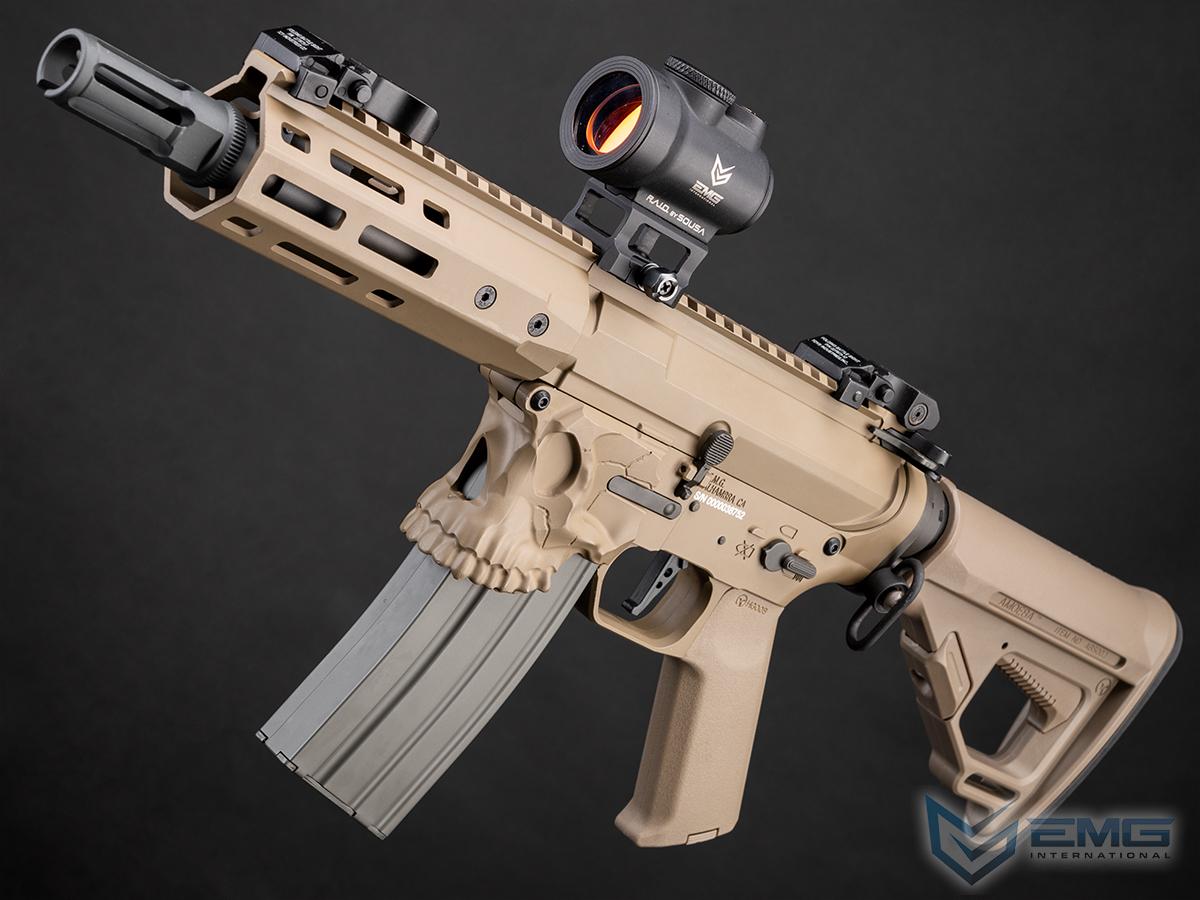 EMG / Sharps Bros Jack Licensed Advanced M4 Airsoft AEG Rifle with Super High Torque Slim Motor Grip (Color: Tan / 7 SBR)