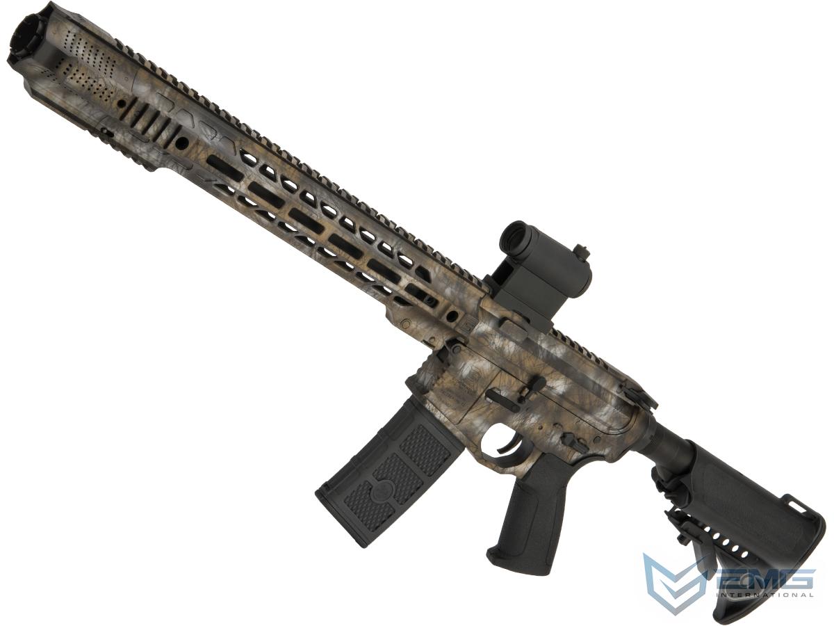 EMG / SAI GRY AR-15 AEG Training Rifle w/ JailBrake Muzzle w/ Black Sheep Arms Custom Cerakote (Model: Carbine / Burnt Bronze Brush Camo)