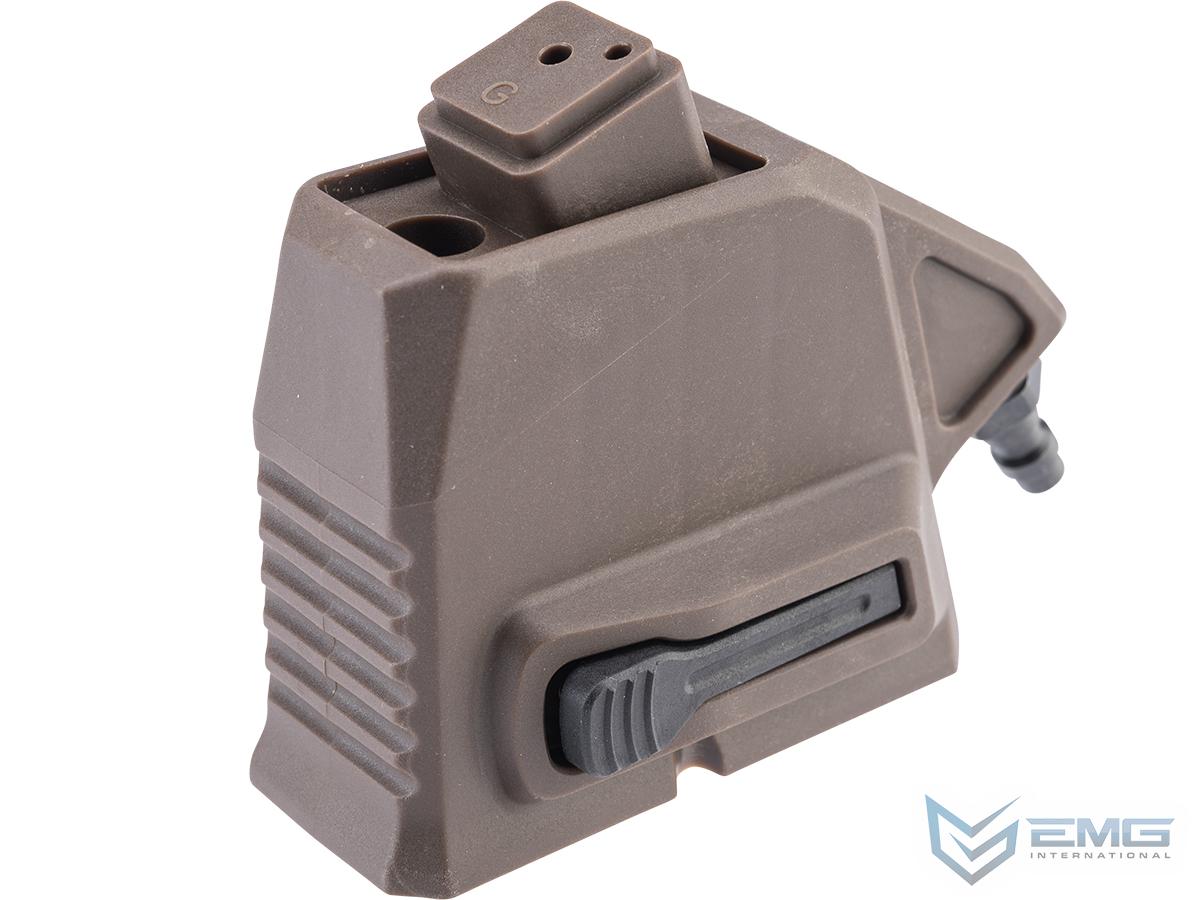 EMG Master Mods M4 HPA Magazine Adapter for Gas Blowback Airsoft Pistols by ICS (Model: GLOCK)