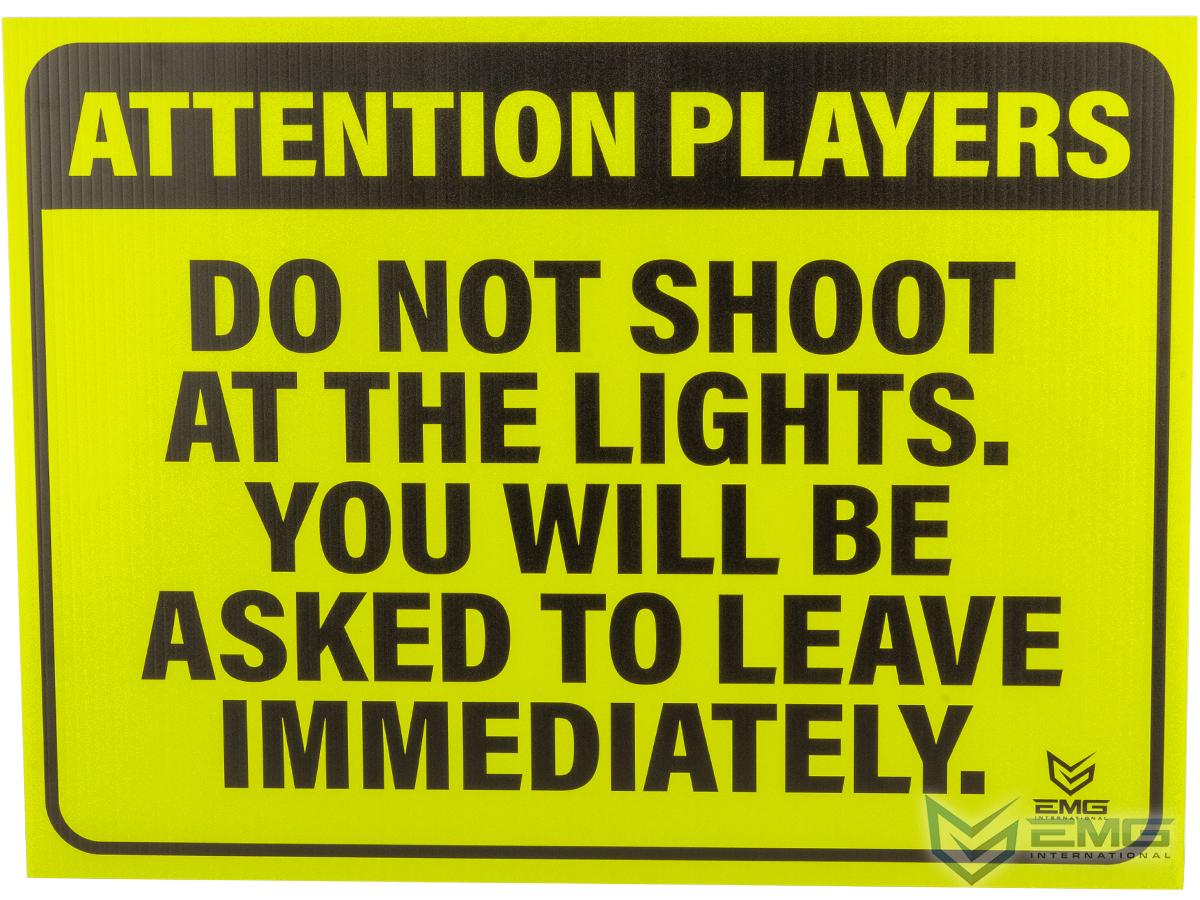 Airsoft 18 x 24 Neon Plastic Field Sign by EMG (Type: Attention Players),  Tactical Gear/Apparel, Player Supplies -  Airsoft Superstore