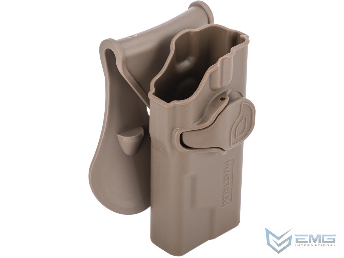 EMG Matrix Hardshell Adjustable Holster for Hudson H9 Series Pistols (Color: Flat Dark Earth / Paddle Attachment)