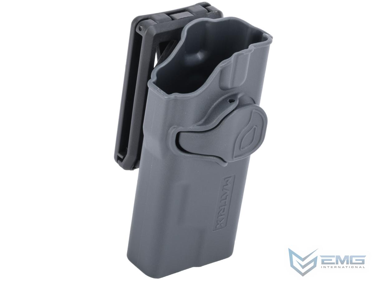 EMG Matrix Hardshell Adjustable Holster for Hudson H9 Series Pistols (Color: Grey / Belt Attachment)