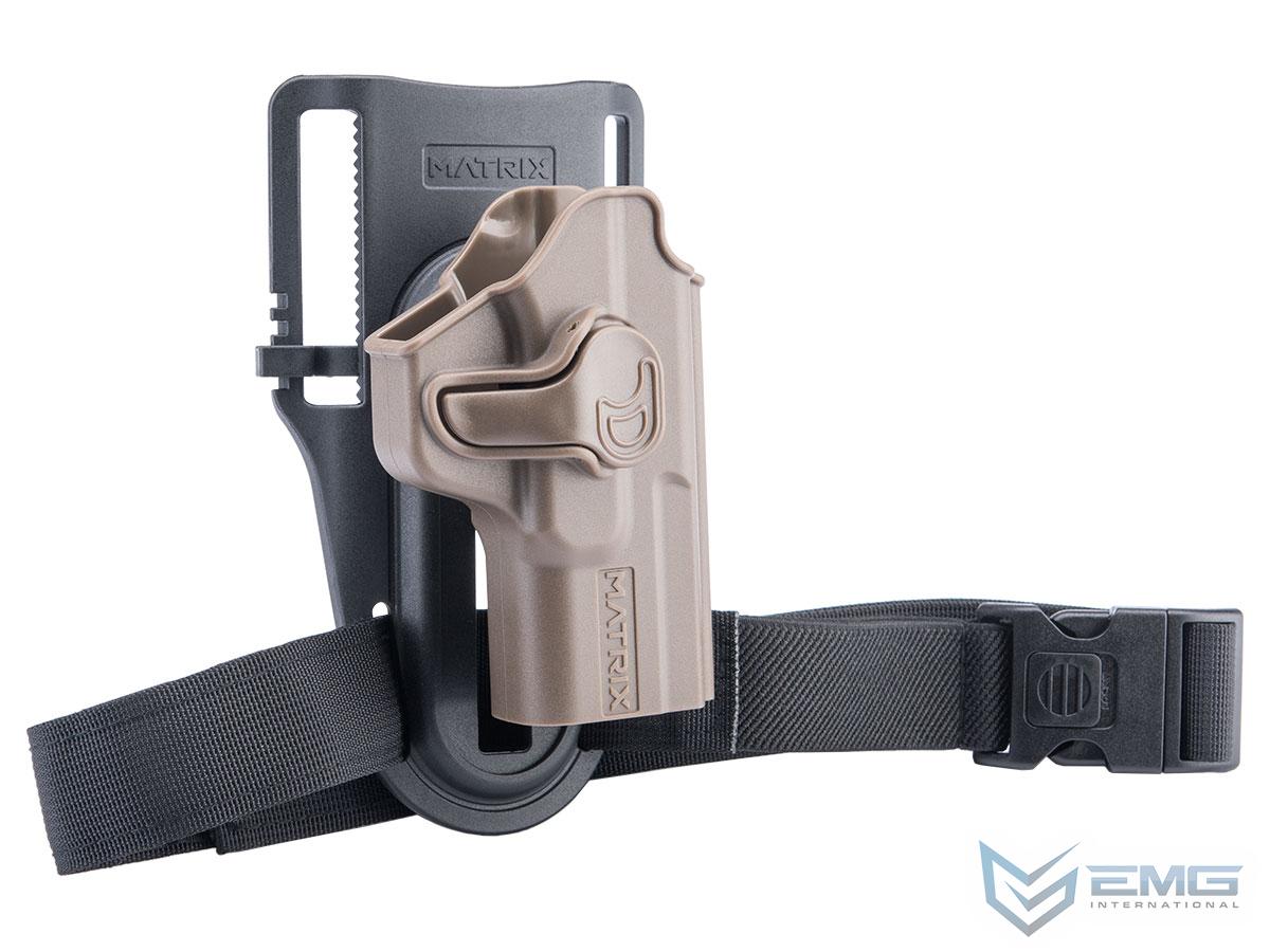 EMG Matrix Hardshell Adjustable Holster for SAI BLU Series Pistols (Color: Flat Dark Earth / Low Ride Mount)