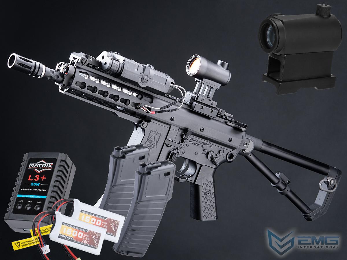 EMG Helios Knights Armament Company PDW M2 Sportsline G2 AEG (Color: Black / Polymer Receiver / Go Airsoft Package)