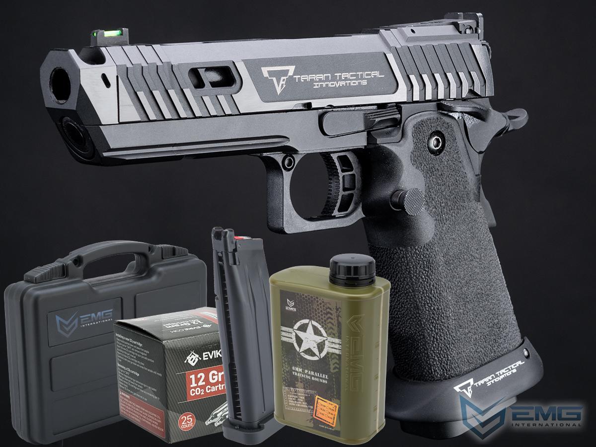 EMG TTI Licensed JW4 2011 Pit Viper Airsoft Training Pistol (Model: All Black / CO2 / Essentials Package)