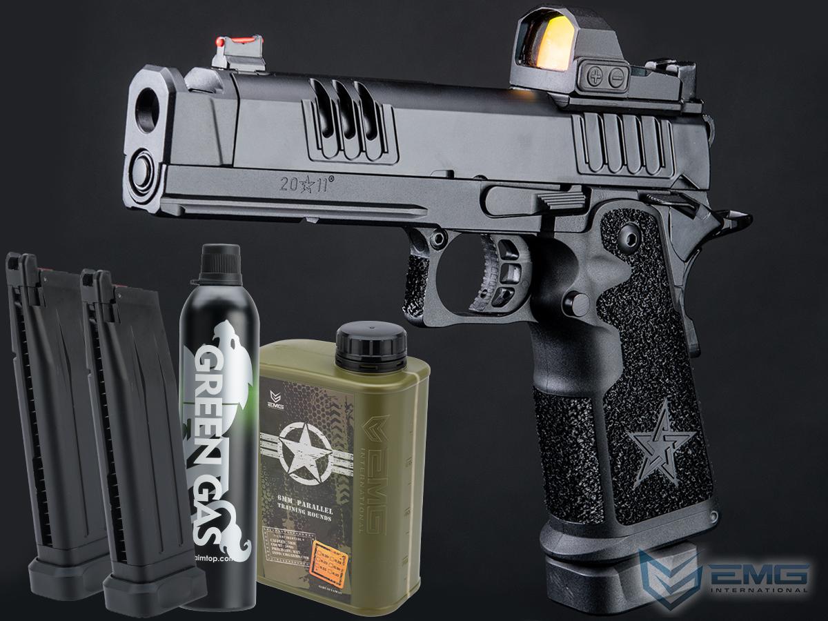 EMG Helios Staccato Licensed XC 2011 Gas Blowback Airsoft Pistol (Model: Master Grip / Standard / Reload Package)