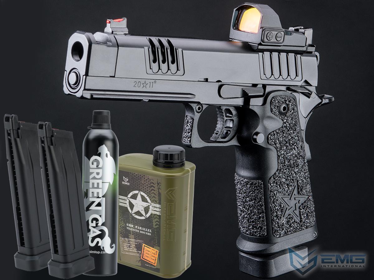 EMG Helios Staccato Licensed XC 2011 Gas Blowback Airsoft Pistol (Model: Pro Grip / Standard / Reload Package)