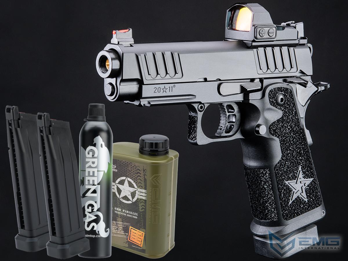 EMG Helios Staccato Licensed C2 Compact 2011 Gas Blowback Airsoft Pistol (Model: Master Grip / Standard / Reload Package)