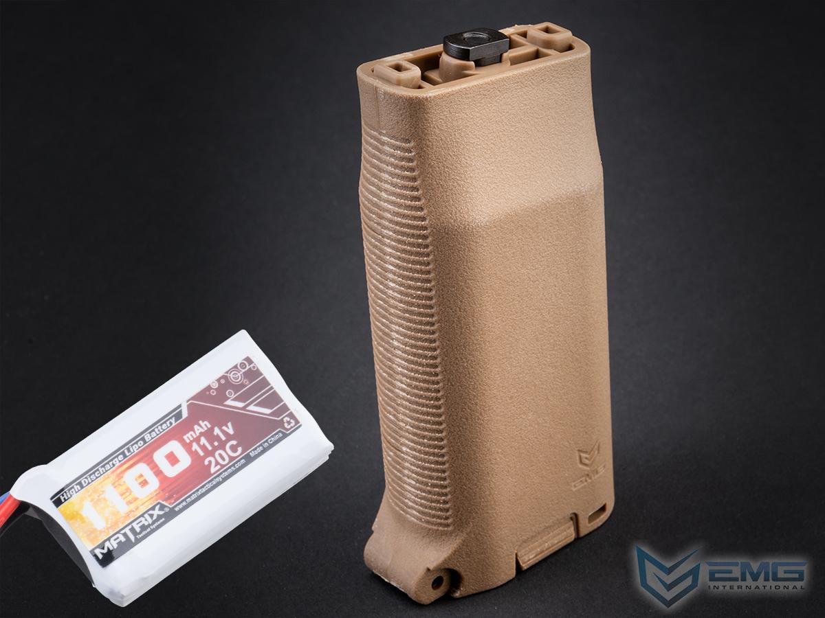 EMG Battery Storage Vertical Grip (Color: Dark Earth / M-LOK / Battery Bundle)