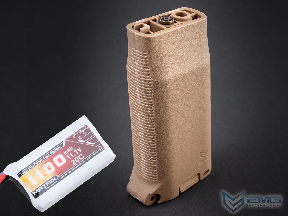 EMG Battery Storage Vertical Grip (Color: Dark Earth / KeyMod / Battery Bundle)