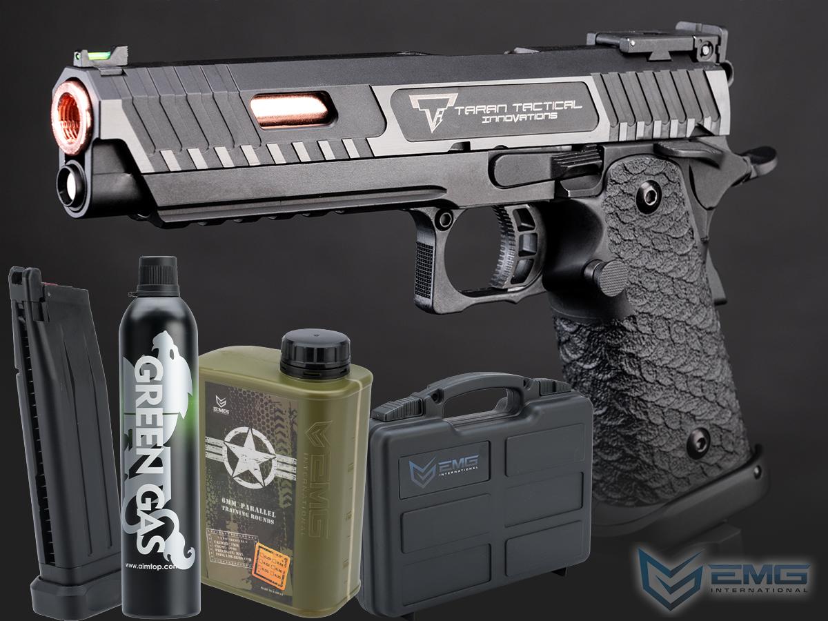 EMG TTI Licensed JW3 2011 Combat Master Airsoft Training Pistol (Model: Green Gas / Essentials Package)