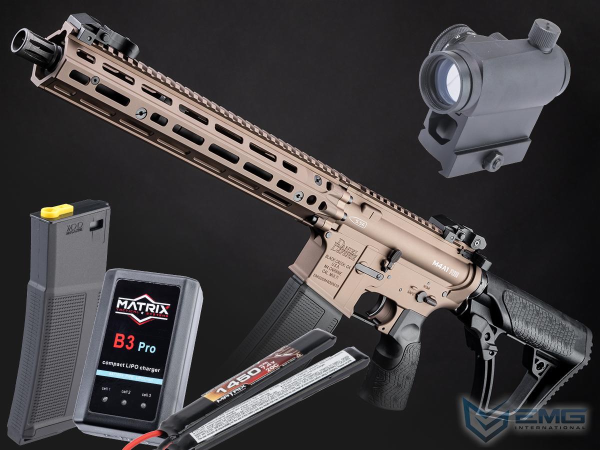 EMG Daniel Defense Licensed DDM4A1 RIII Airsoft AEG Rifle w/ CYMA Platinum Gearbox (Color: Flat Dark Earth / 400 FPS / Go Airsoft Package)