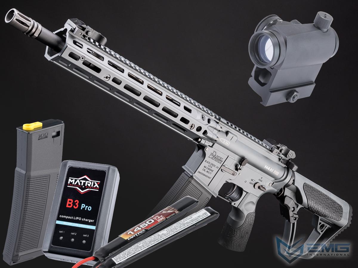 EMG Daniel Defense Licensed DDM4A1 RIII Airsoft AEG Rifle w/ CYMA Platinum Gearbox (Color: Grey / 400 FPS / Go Airsoft Package)