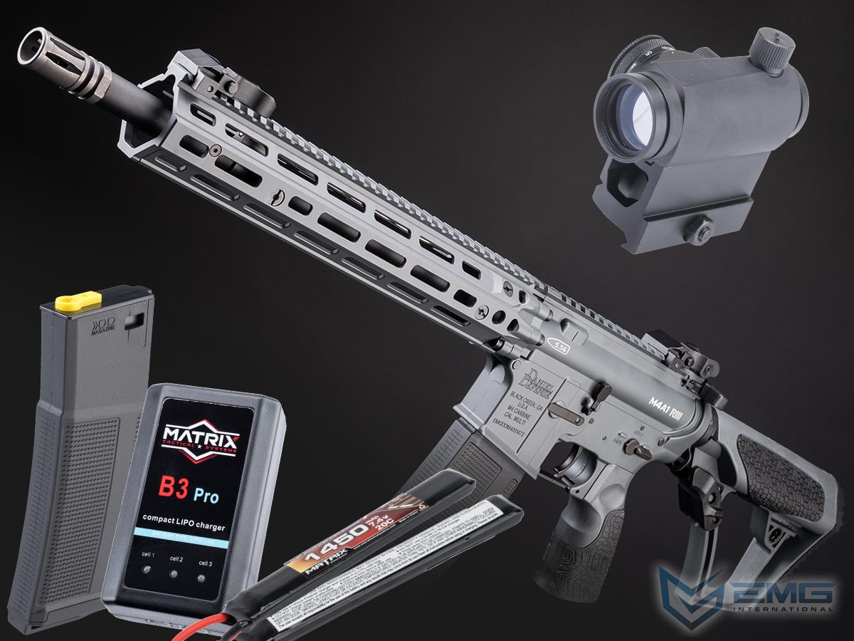 EMG Daniel Defense Licensed DDM4A1 RIII Airsoft AEG Rifle w/ CYMA Platinum Gearbox (Color: Grey / 350 FPS / Go Airsoft Package)