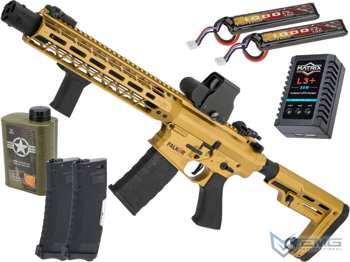 Golden Ball & DE M4 CQC Fully Automatic Electric AEG Airsoft  Rifle w/Flashlight and Scope (Battery & Charger Included) : Sports &  Outdoors