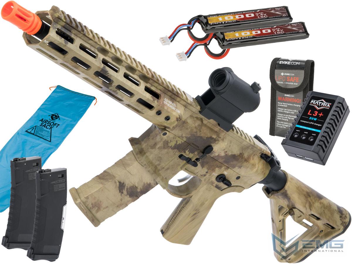 EMG Noveske Licensed Gen 4 Airsoft AEG Training Rifle w/ eSilverEdge SDU2.0 Gearbox (Color: ATACS AU / Shorty / 400FPS / Go Airsoft Package)