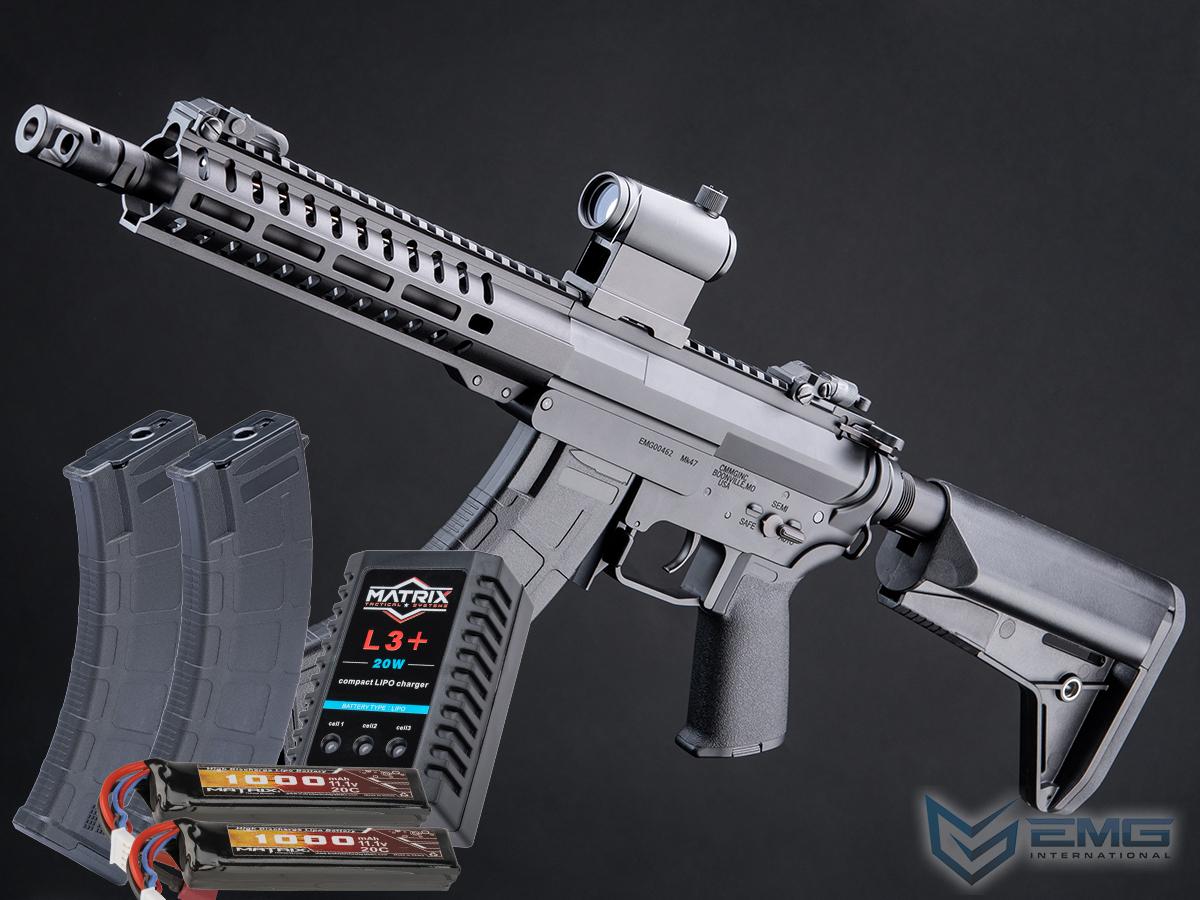 EMG CMMG Licensed MK47 Ver2 Airsoft AEG Parallel Training Weapon w/ Platinum Gearbox (Model: Banshee SBR / 350 FPS / Go Airsoft Package)