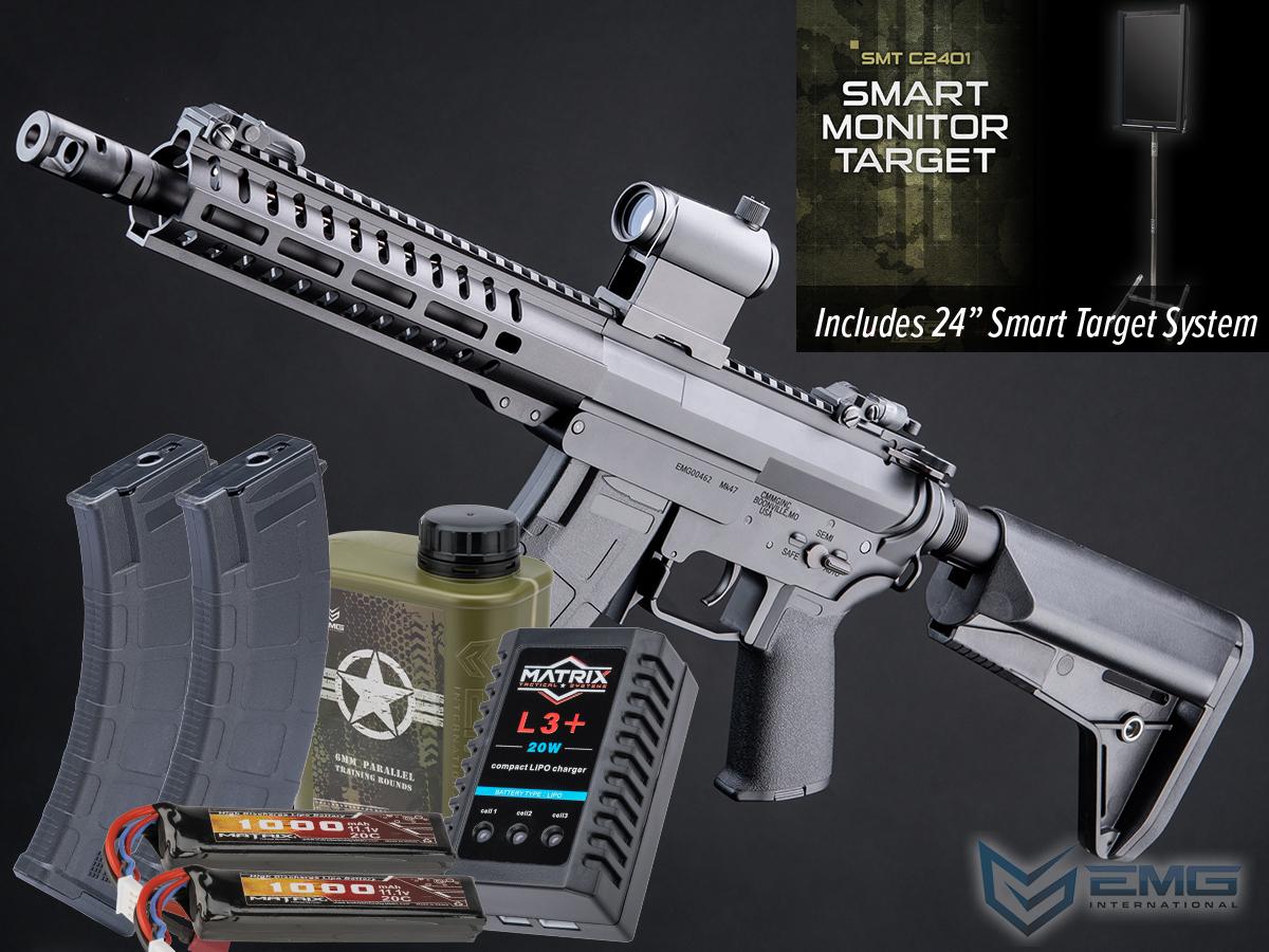 EMG CMMG Licensed MK47 Ver2 Airsoft AEG Parallel Training Weapon w/ Platinum Gearbox (Model: Banshee SBR / 350 FPS / Train At Home Package)