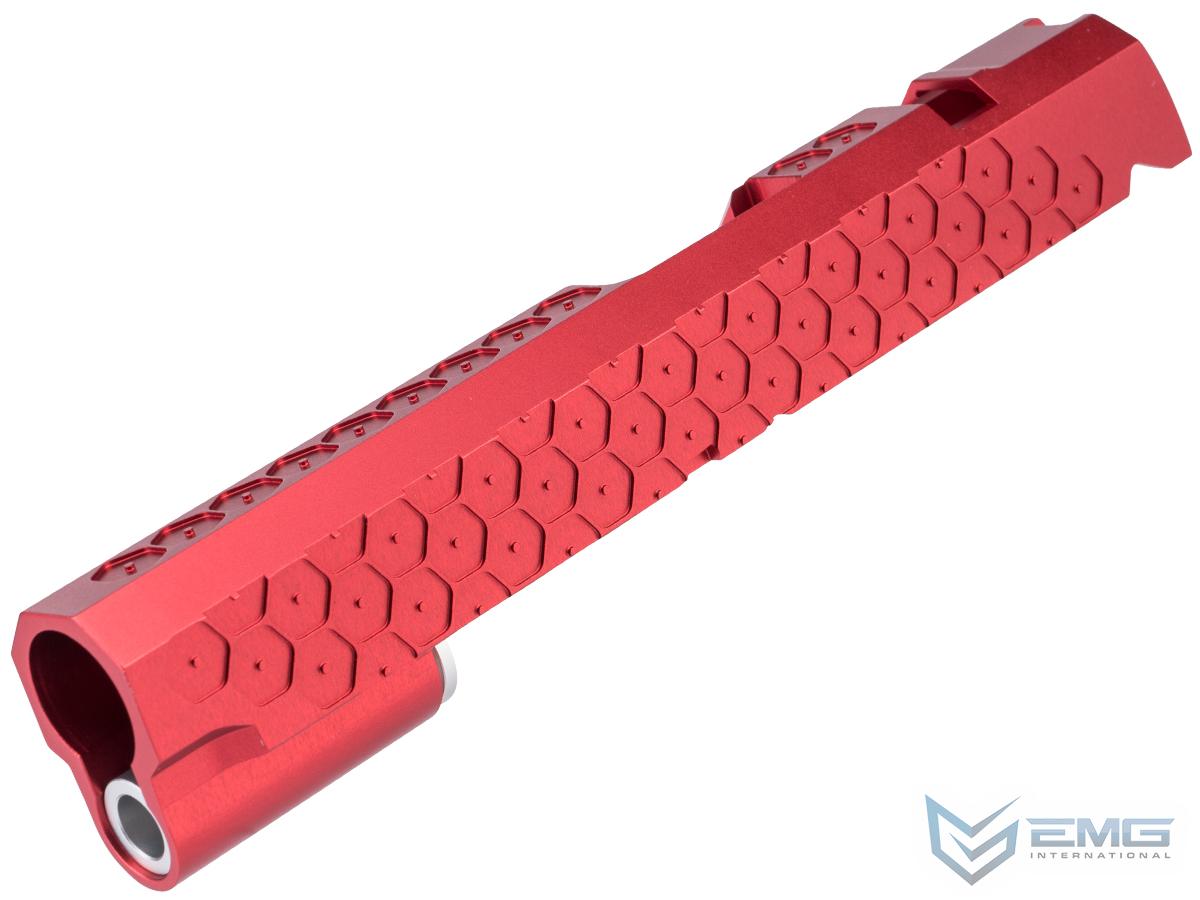 EMG Custom CNC Aluminum Hex Slide for Tokyo Marui Hi-CAPA Gas Blowback Airsoft Pistols (Color: Red)