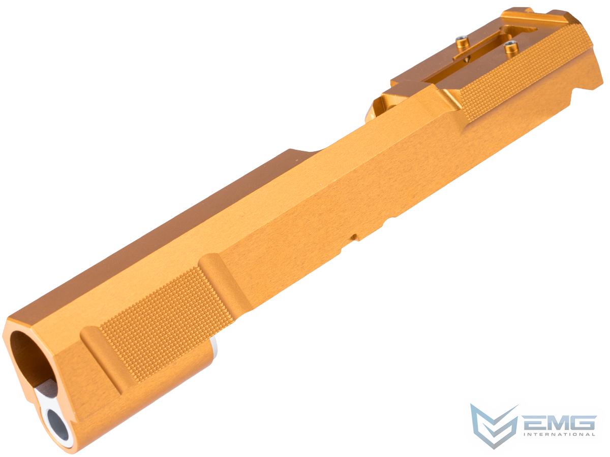 EMG Custom CNC Aluminum Minimalist Optic Ready Slide for Tokyo Marui Hi-CAPA Gas Blowback Airsoft Pistols (Color: Orange)