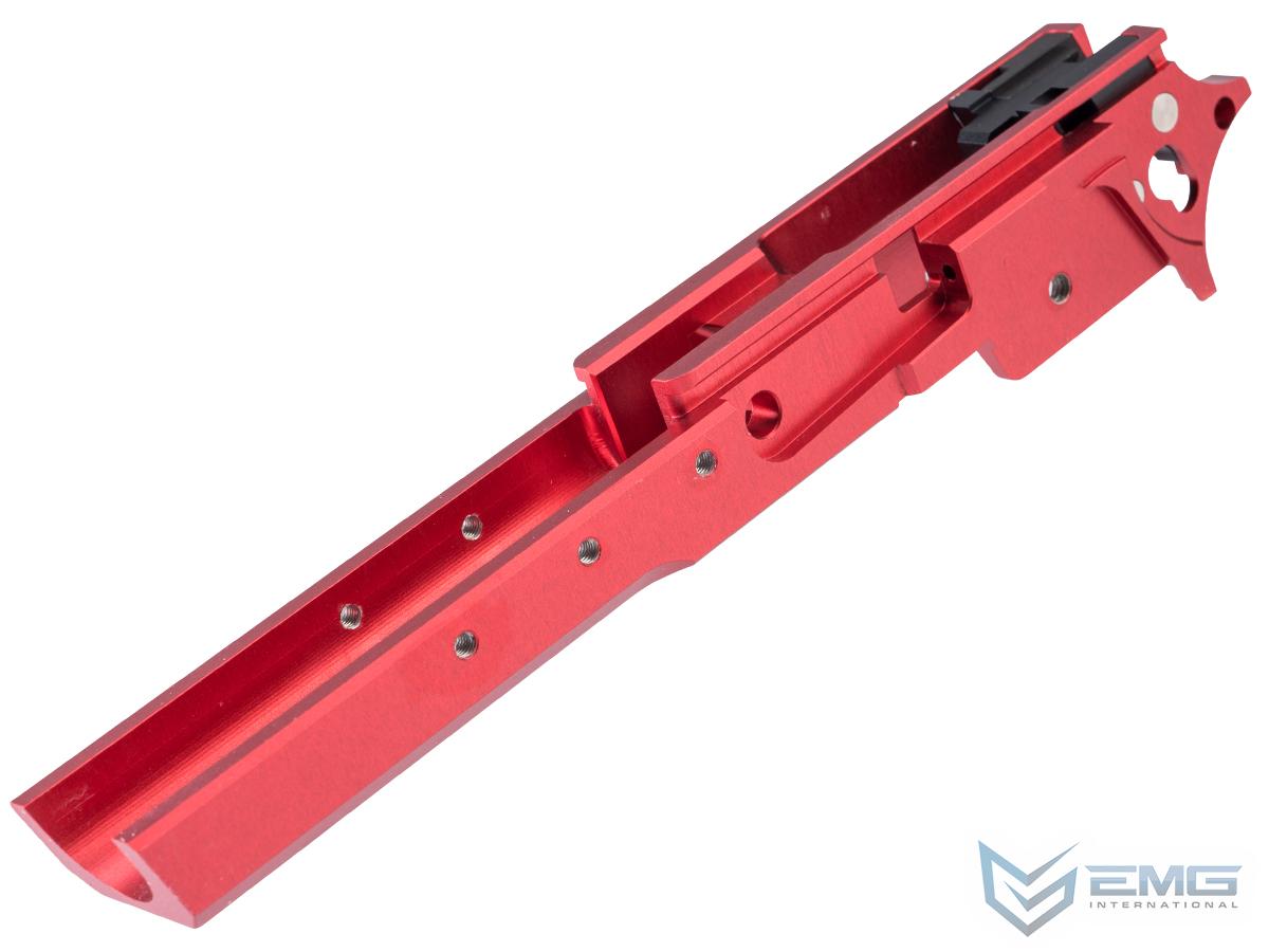 EMG CNC Custom Aluminum Fang Mid-Frame for Tokyo Marui Hi-CAPA Gas Blowback Airsoft Pistols (Color: Red)