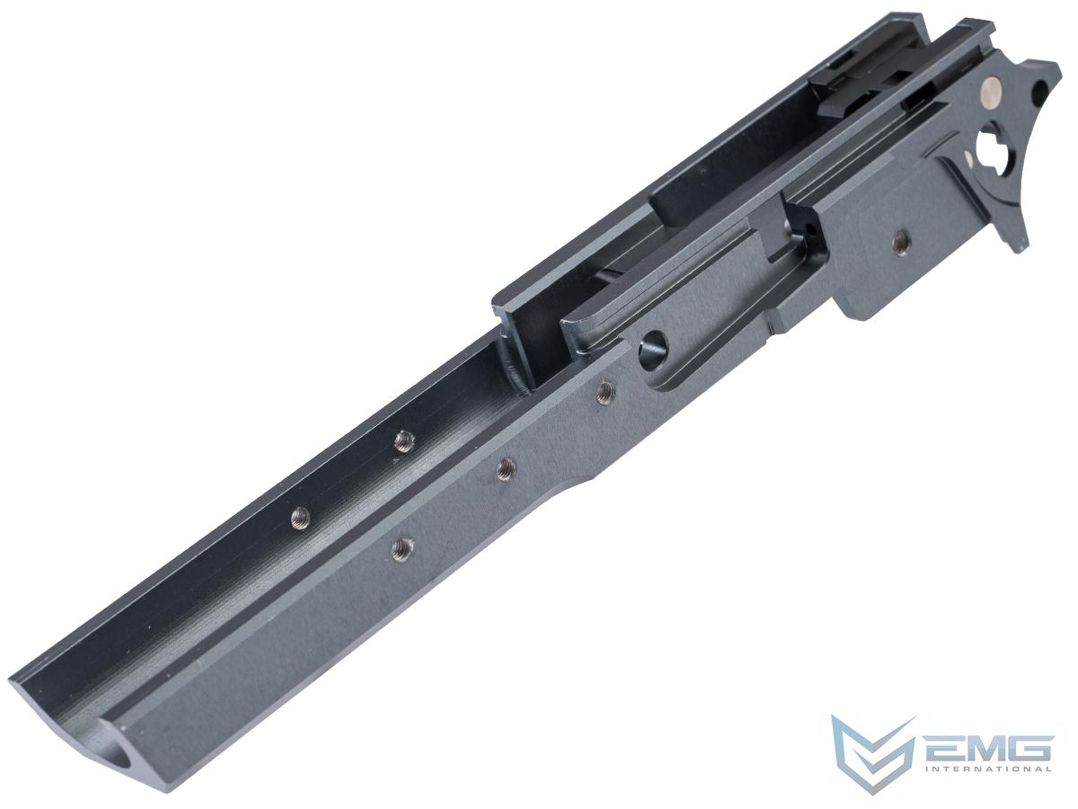 EMG CNC Custom Aluminum Fang Mid-Frame for Tokyo Marui Hi-CAPA Gas Blowback Airsoft Pistols (Color: Steel Grey)