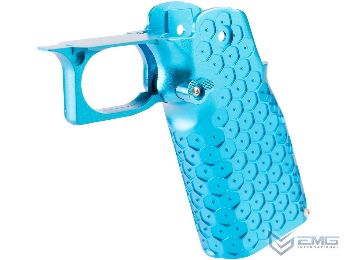 EMG CNC Custom Aluminum Hex Competition Grip for Tokyo Marui Hi-CAPA Gas Blowback Airsoft Pistols (Color: Light Blue)