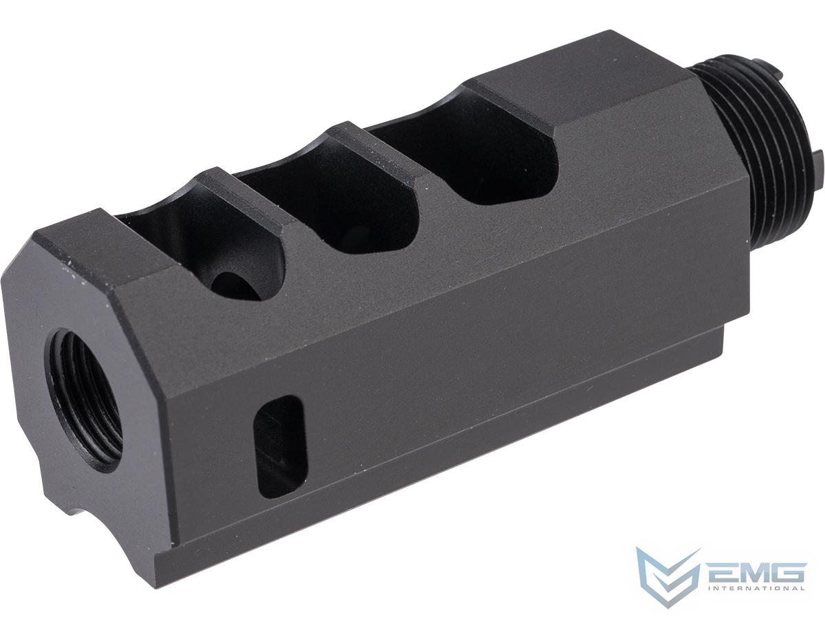 EMG CNC Aluminum Muzzle Compensator for TM Hi-Capa Gas Blowback Pistol Comp-Ready Barrels (Color: Black)