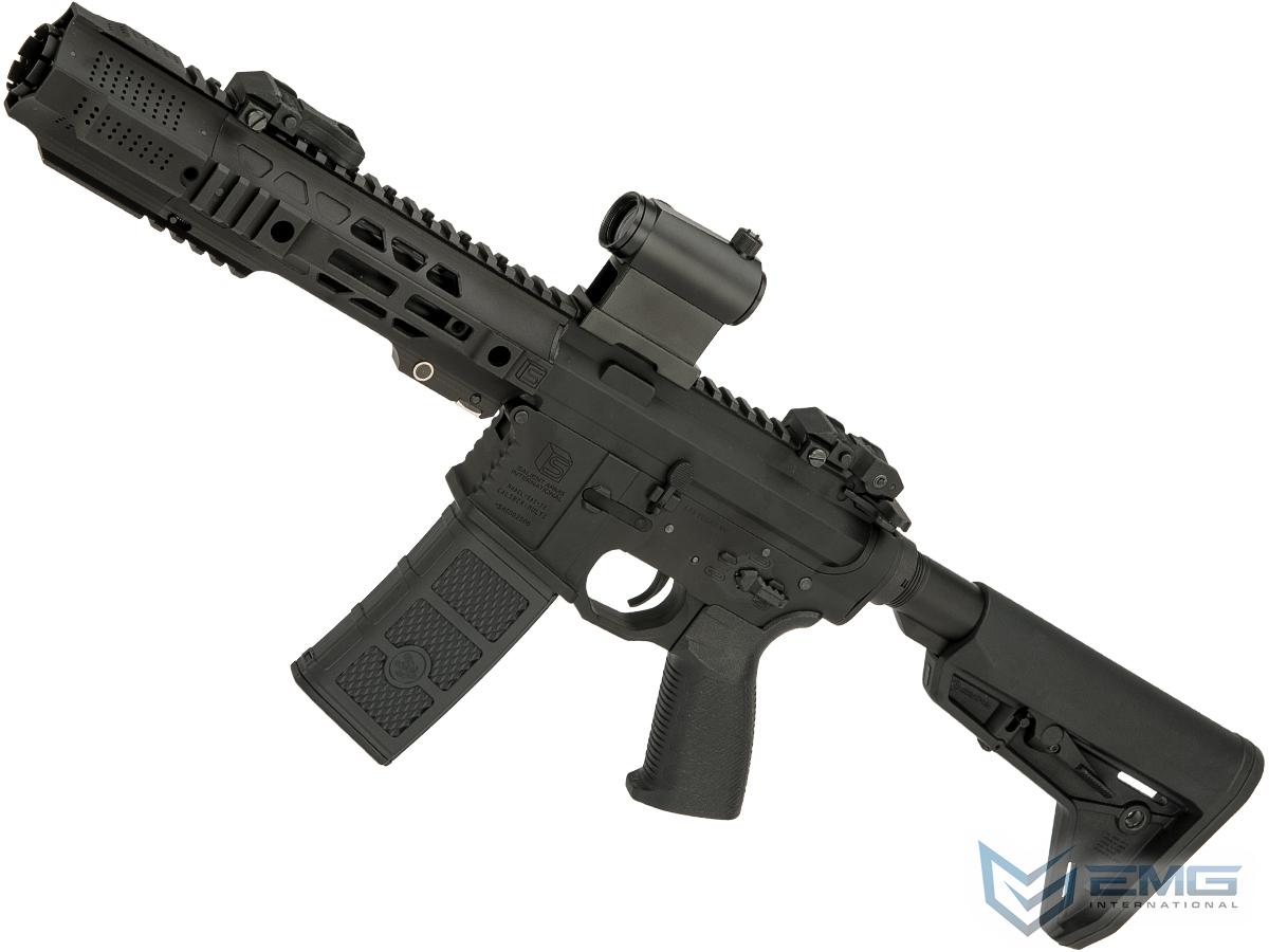 EMG SAI Licensed GRY SBR AR-15 / M4 AEG Training Rifle w/ i5 Gearbox (Configuration: CQB / Black ITAR Furniture)