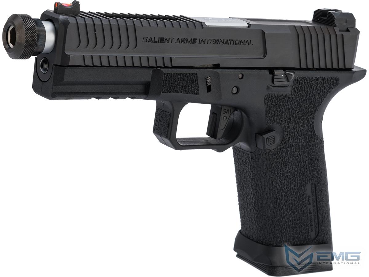 EMG Salient Arms International BLU w/ G&P Steel Slide and Silver Barrel (Model: Blackout w/ Green Gas Mag)